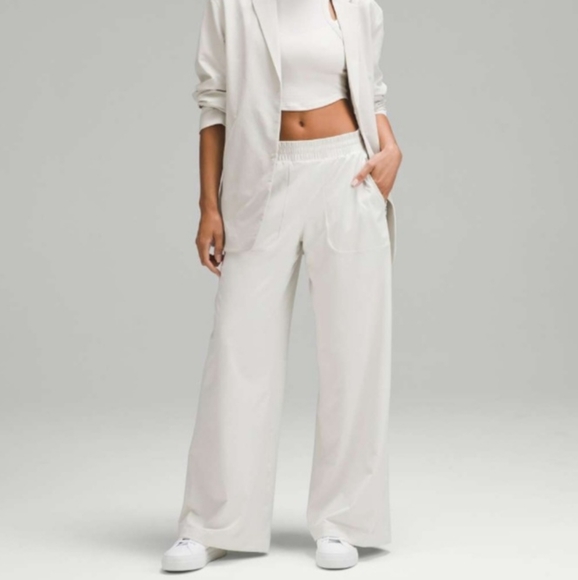 lululemon athletica Pants - Lululemon Swift Wide Leg Mid Rise Pants In Bone 12